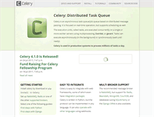 Tablet Screenshot of celeryproject.org